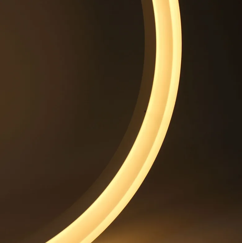 Lámpara colgante RING 73W, negro, Triac regulable, Ø100cm