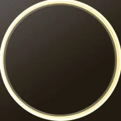 Lámpara colgante RING 73W, negro, Triac regulable, Ø100cm