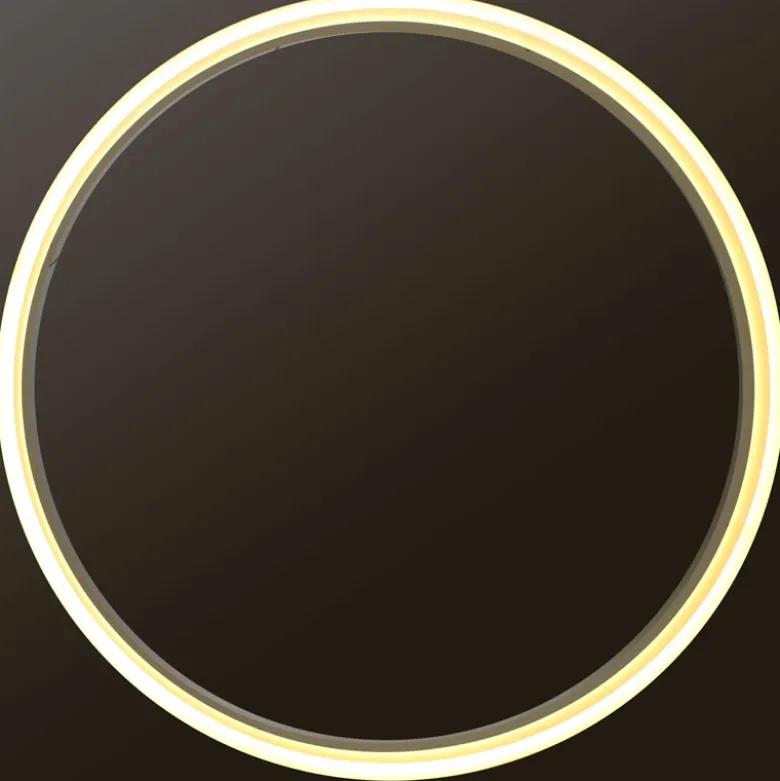 Lámpara colgante RING 73W, negro, Triac regulable, Ø100cm