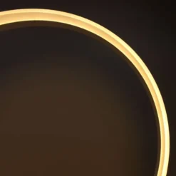 Lámpara colgante RING 73W, negro, Triac regulable, Ø100cm