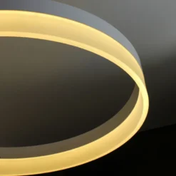 Lámpara colgante RING 73W, negro, Triac regulable, Ø100cm