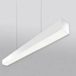 Lámpara colgante SERK, 70W, 200cm, 0-10V regulable, blanco