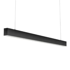 Lámpara colgante SERK, 70W, 200cm, 0-10V regulable, negro