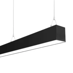 Lámpara colgante SERK, 70W, 200cm, 0-10V regulable, negro