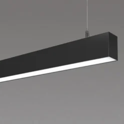 Lámpara colgante SERK, 70W, 200cm, 0-10V regulable, negro
