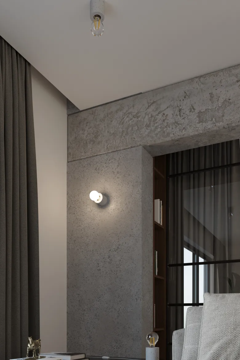 Lámpara de hormigón para pared SALGADO, E27