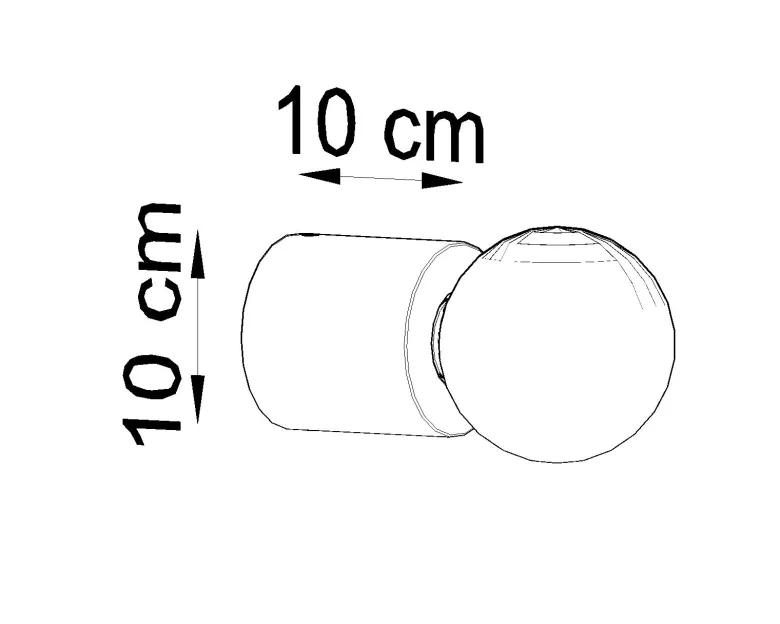 Lámpara de hormigón para pared SALGADO, E27