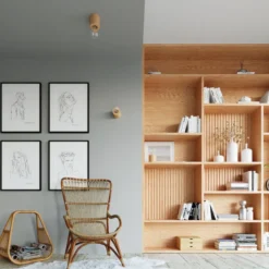 Lámpara de Madera para mesa SALGADO, E27