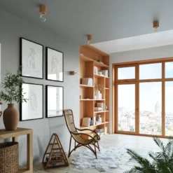 Lámpara de Madera para pared SALGADO, E27