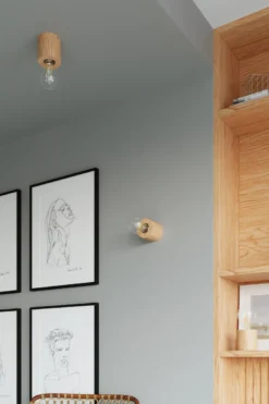 Lámpara de Madera para pared SALGADO, E27