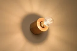 Lámpara de Madera para pared SALGADO, E27