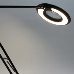 Lámpara de pie BRESSLO articulada, negro