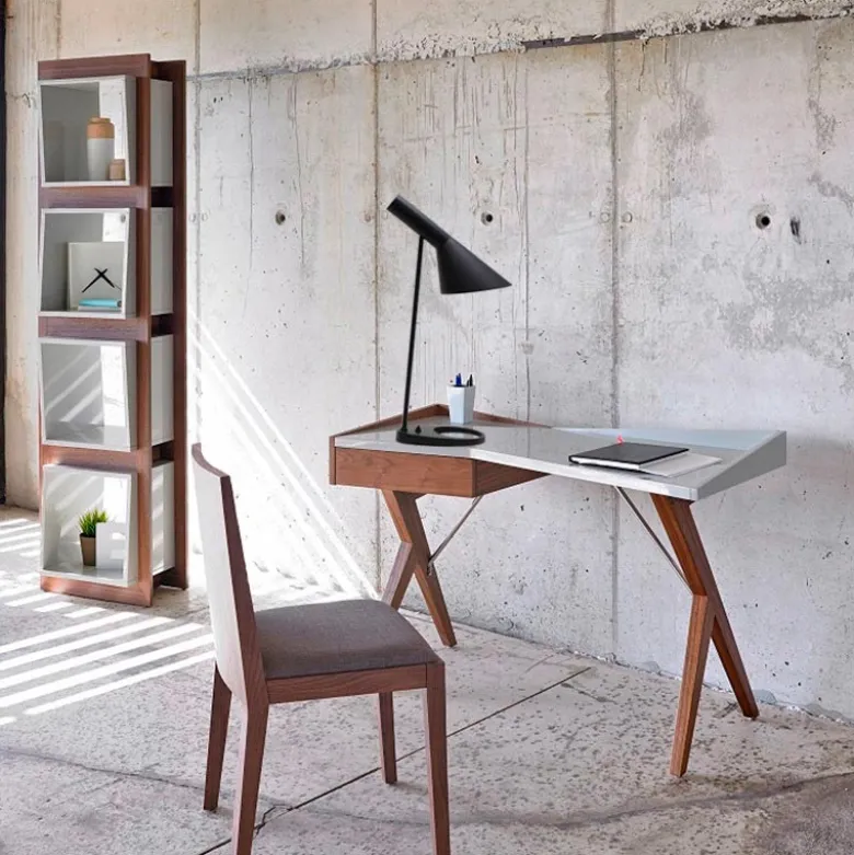Lámpara JACOBSEN de mesa, réplica, Blanco