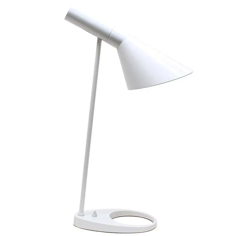 Lámpara JACOBSEN de mesa, réplica, Blanco