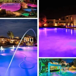 Lámpara LED RGB+4000K para piscinas, 35W, Superficie