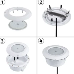 Lámpara LED SLIM PAR56 para piscinas, 12V AC/DC, IP68, 35W