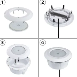 Lámpara LED SLIM PAR56 para piscinas, 12V AC/DC, IP68, 35W, RGB