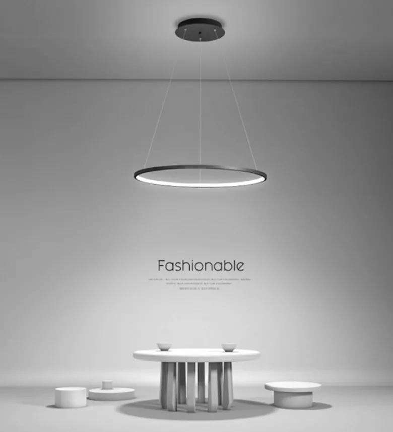 Luminaria colgante ELIX, 36W, negro, CCT Ajustable, Ø57cm