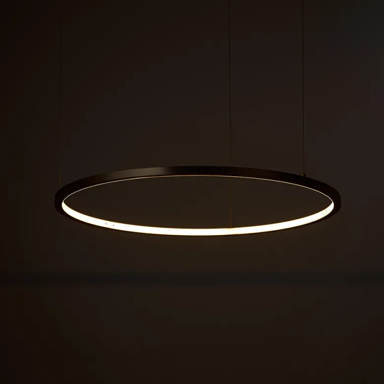 Luminaria colgante ELIX, 36W, negro, CCT Ajustable, Ø57cm