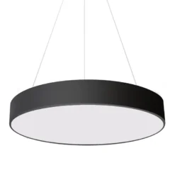 Luminaria colgante o superficie PUCK, Ø600mm, 50W, negro