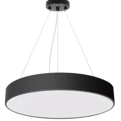 Luminaria colgante o superficie PUCK, Ø600mm, 50W, negro