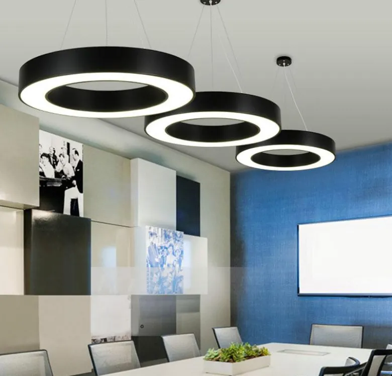 Luminaria colgante o superficie PULL, Ø600mm, 50W, negro