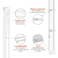 Luminaria Led de superficie SNOKE PRO, 9W, 30cm