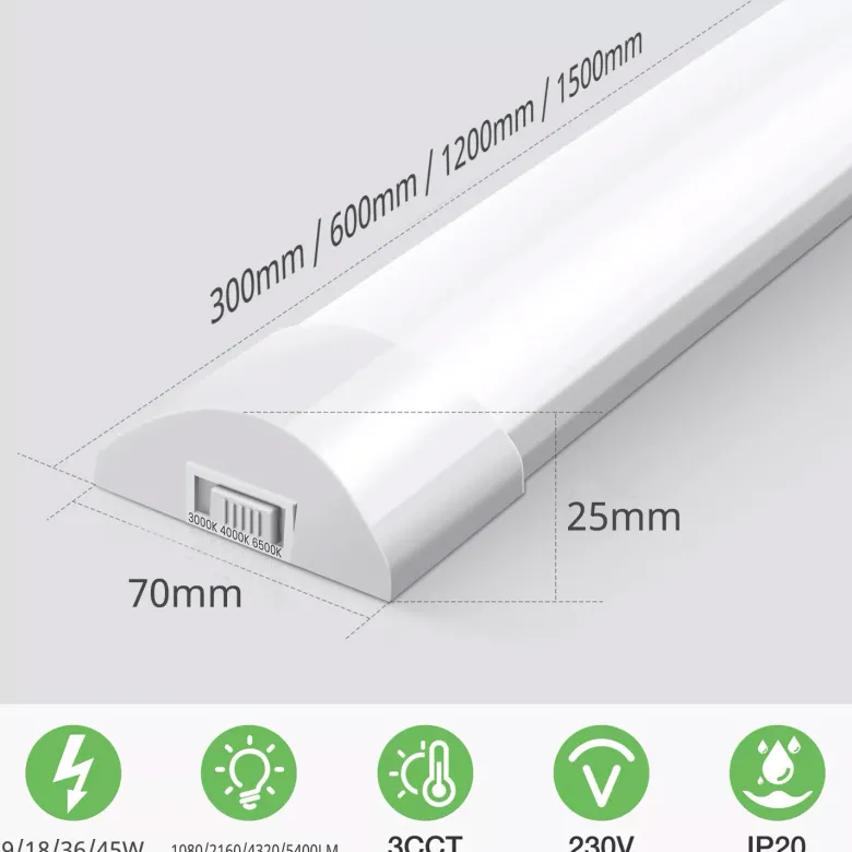 Luminaria Led de superficie SNOKE PRO, 45W, 150cm