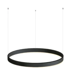 Luminaria superficie o suspendida RING 37W, Ø600mm, negro