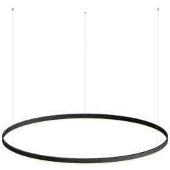 Luminaria superficie o suspendida RING 75W, Ø1200mm, negro