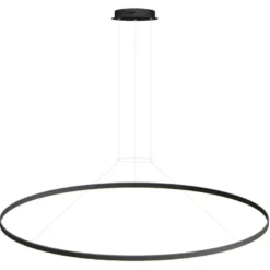 Luminaria superficie o suspendida RING 95W, Ø1500mm, negro