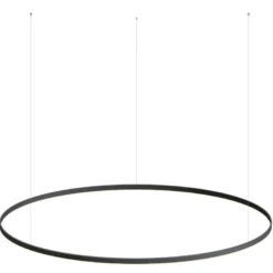 Luminaria superficie o suspendida RING 95W, Ø1500mm, negro