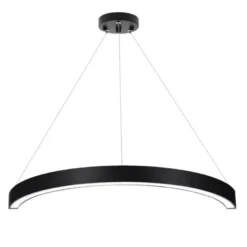 Luminaria superficie o suspendida MOON, 80W, radio 700mm, negro
