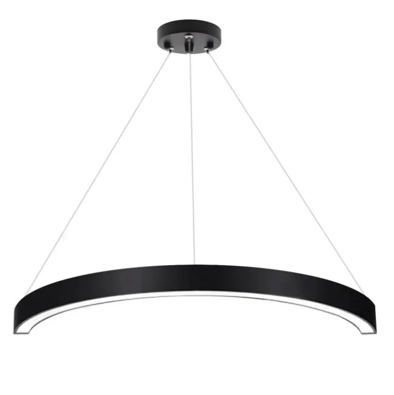 Luminaria superficie o suspendida MOON, 80W, radio 700mm, negro