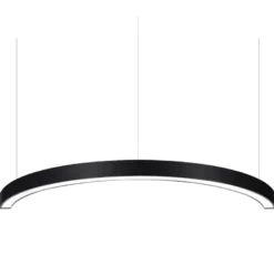 Luminaria superficie o suspendida MOON, 80W, radio 700mm, negro
