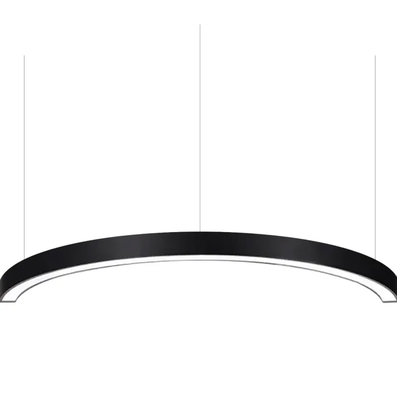 Luminaria superficie o suspendida MOON, 80W, radio 700mm, negro