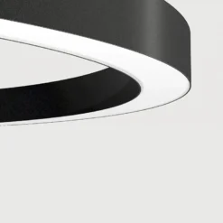 Luminaria superficie o suspendida MOON, 120W, Ø1000mm, negro