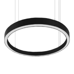 Luminaria superficie o suspendida MOON, 160W, Ø1400mm, negro