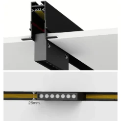 MAGNETIC TRACK empotrado Carril negro 1m