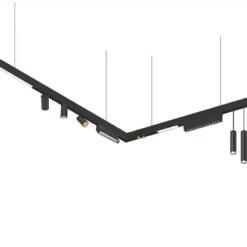 MAGNETIC TRACK 16mm Ultra Thin superficie Carril negro 1m