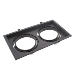 Marco doble Kardan SLIM housing 2 focos, negro