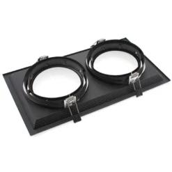 Marco doble Kardan SLIM housing 2 focos, negro