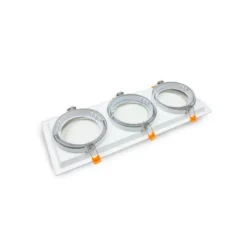 Marco triple Kardan SLIM housing 3 focos, blanco