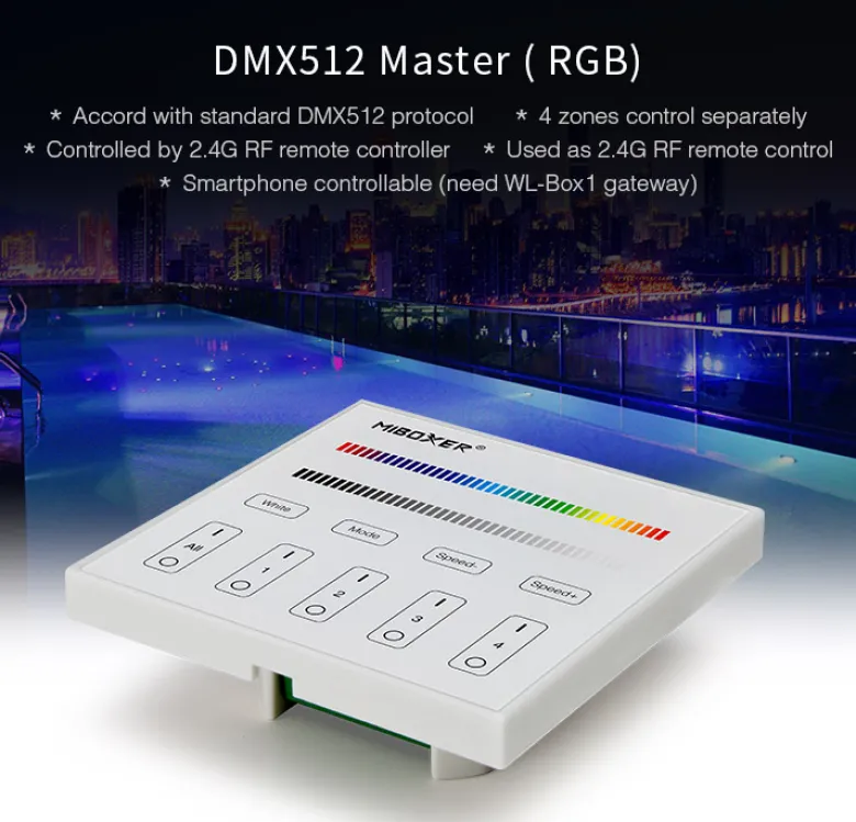 Master Control RGB, DMX512, 2.4Ghz RF