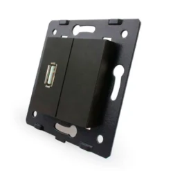 Mecanismo de empotrar enchufe USB, negro LIVOLO