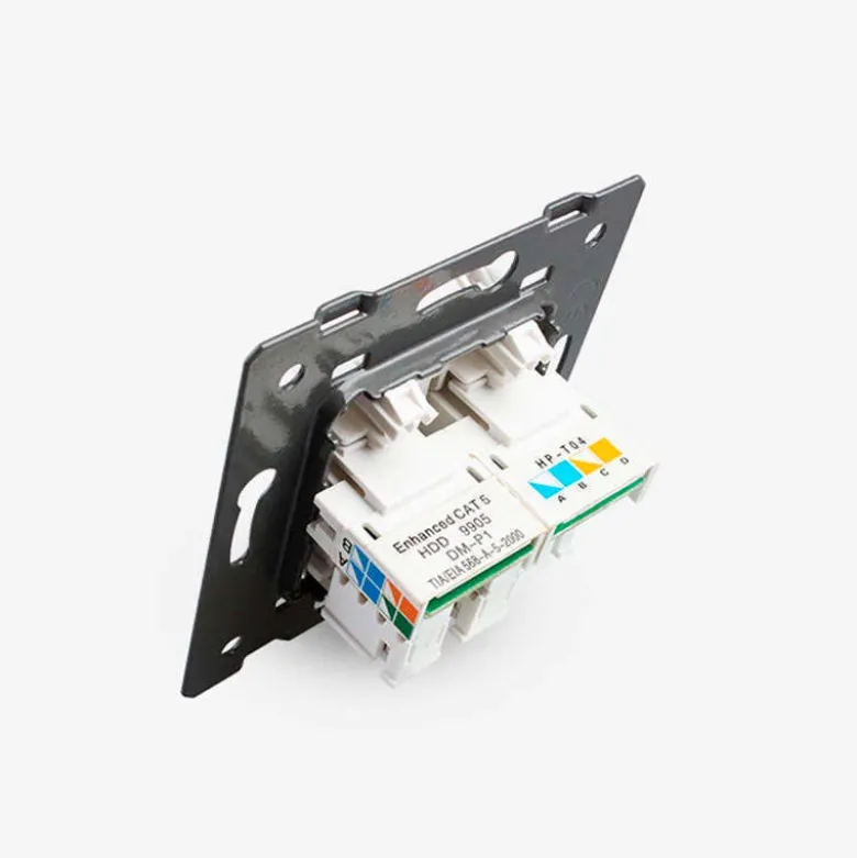Mecanismo de empotrar Teléfono RJ11 + Red RJ45, blanco LIVOLO