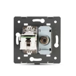 Mecanismo de empotrar TV + Red RJ45, blanco LIVOLO