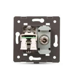 Mecanismo de empotrar TV + Red RJ45, negro LIVOLO