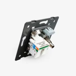 Mecanismo de empotrar TV + Red RJ45, golden LIVOLO
