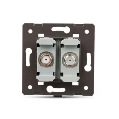 Mecanismo de empotrar 2x TV, negro LIVOLO